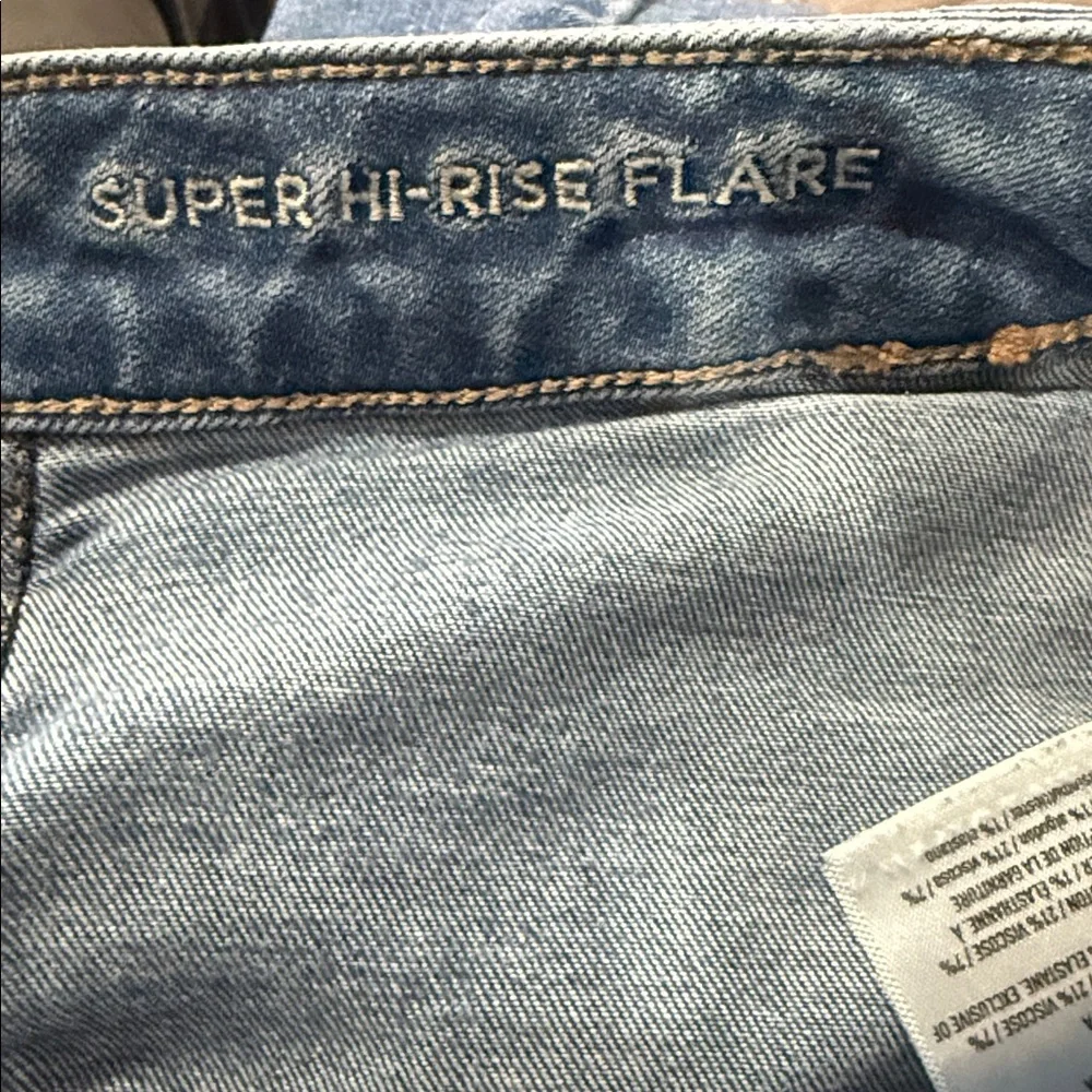 American Eagle Outfitters Next Level Stretch Super hi-Rise Flare Jeans - Picture 13 of 13